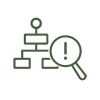Analysis icon - we create a visual cause and effect map